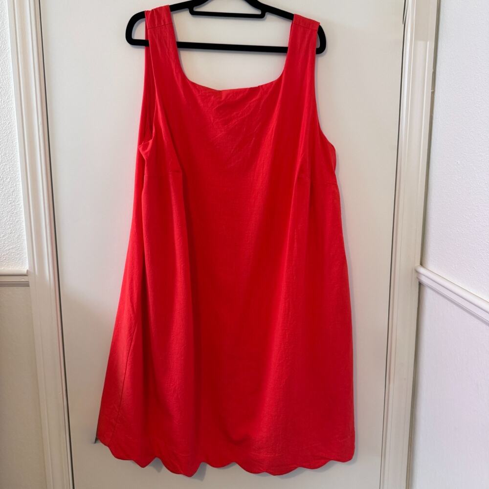 Kate Spade New York x Target XXL Red Scallop Hem Sleeveless Shift Dress Retro